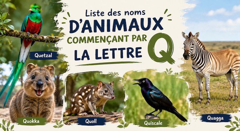 Noms d'animaux en Q