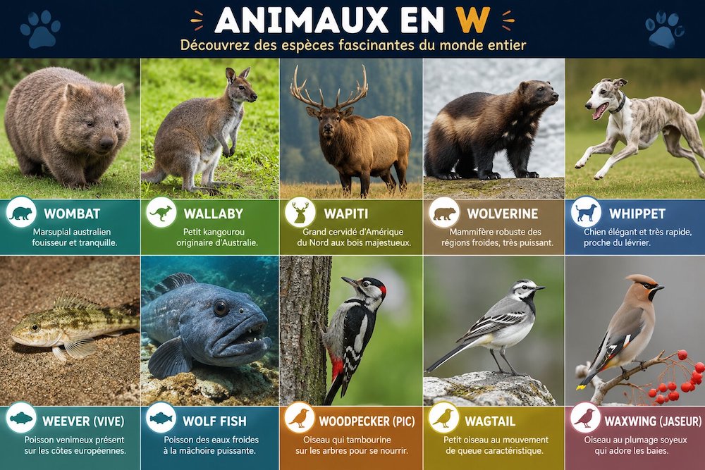 Animaux en W