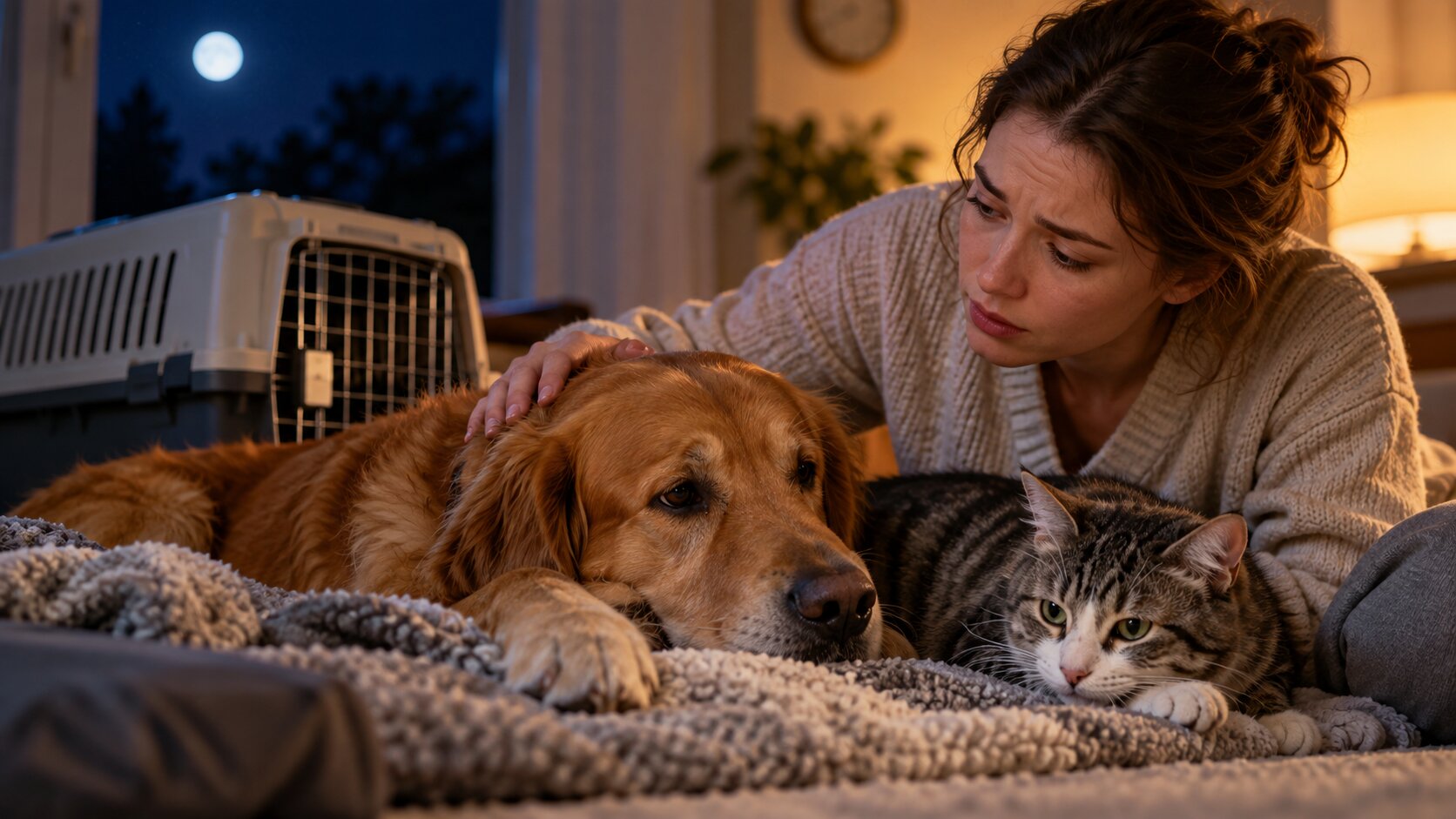 Chien malade nuit